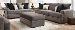 American Furniture Manufacturing - Akan Graphite Stationary Sofa and Loveseat Set
