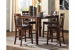 ASHLEY Bennox Brown Dining Room Counter-Height Table Set	
