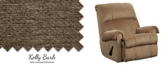 Washington Furniture - Kelly Rocker Recliner Bark/Chocolate/Gray