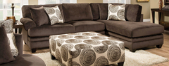 Albany - Groovy Chocolate Stationary Sectional