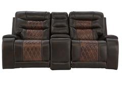 Reclining Love-Seat with Console Outlaw Brown