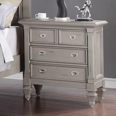 Awf Imports - Grey Louis Phillipe Nighstand