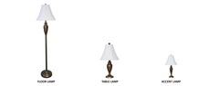 Awf Imports - Floor & Table Lamps 4 Pc Set