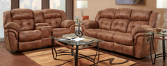 Washington Furniture - Padre Almond Reclining Sofa & Loveseat Set