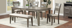Clark Grey Dining table 4 Chairs and Bench