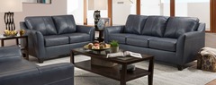 Lane Home Furnishings - Soft Touch Shale Stationary Sofa and Loveseat Set