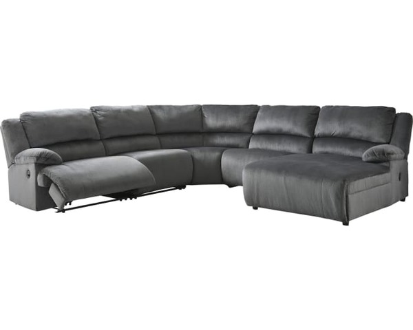 ASHLEY - Clonmel Charcoal 5 Piece Sectional	