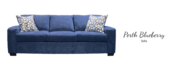 American Furniture Manufacturing - Perth Blueberry Sofa