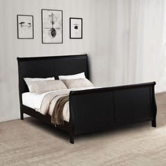 Awf Imports - Ebony Louis Phillipe Queen Bed