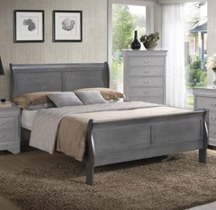 Awf Imports - Grey Louis Phillipe Queen Bed