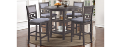 Awf Imports - Gia Gray Dining Pub Table & 4 Chairs