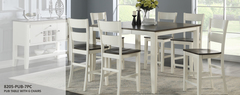 Awf Imports - Grey/White  Dining Pub Table 4 & Chairs